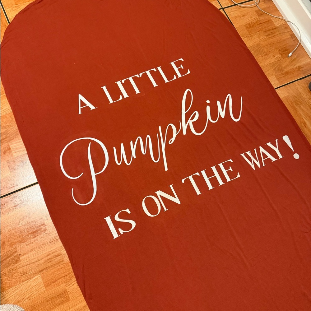 Rust Orange Pumpkin theme arch cover 7.2 ft